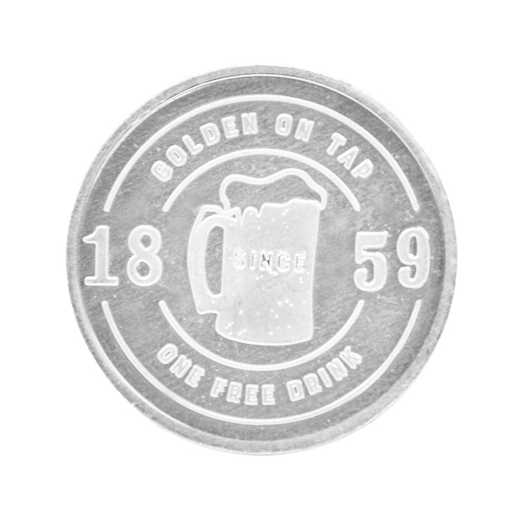 39mm  Custom Engraved Natural  Aluminum Coin - 12 Gauge