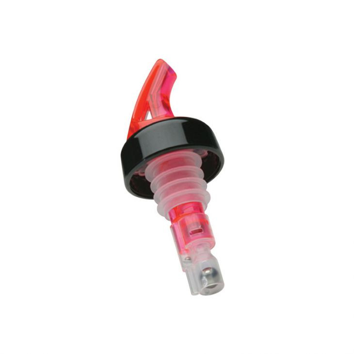 Precision Pourers: Acrylic, 1.25 oz, Watermelon Red with Collars (per Dozen)