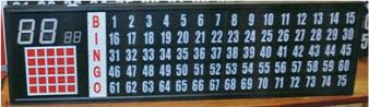 Bingo Flashboard with 3.25 Inch Tall Numbers