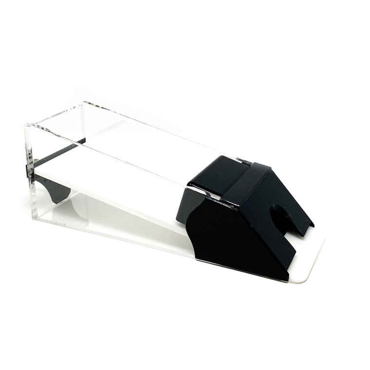 Blackjack Dealing Shoe, Casino / Professional Quality: 8-Deck, Clear with Black Trim
