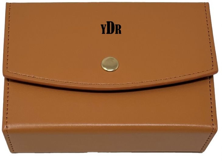 Custom Tan Leather Card Case