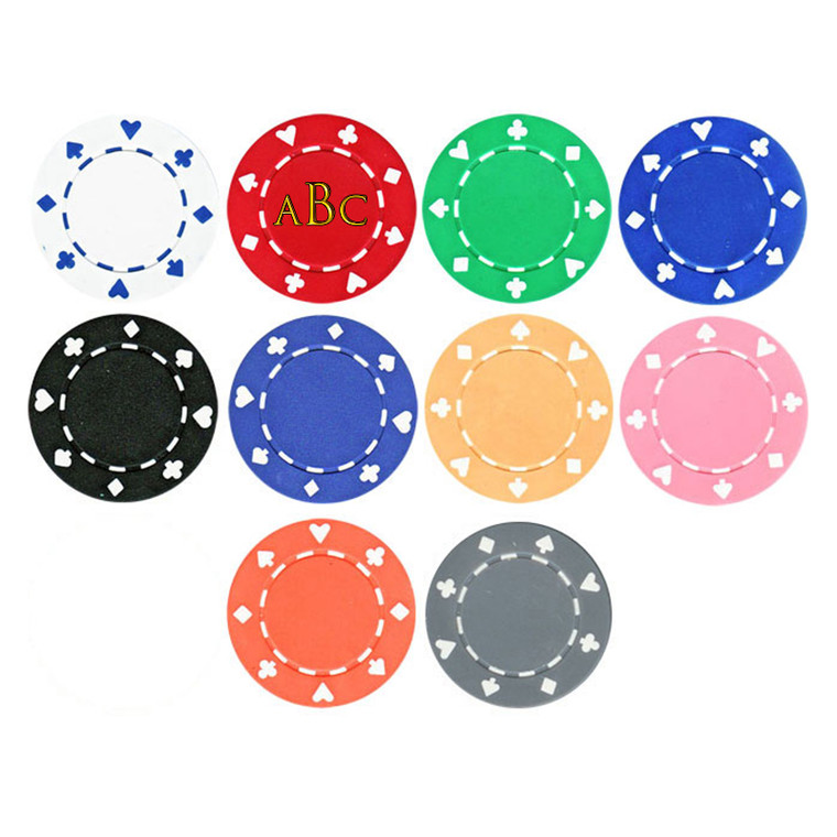 Card Suits Poker Chips: Plastic Card Suits Poker Chips Monogram
