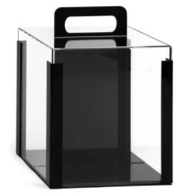 Chip Case: Chip Fill Carrier, Clear Plastic Cover with Black Base, 1,000 Capacity