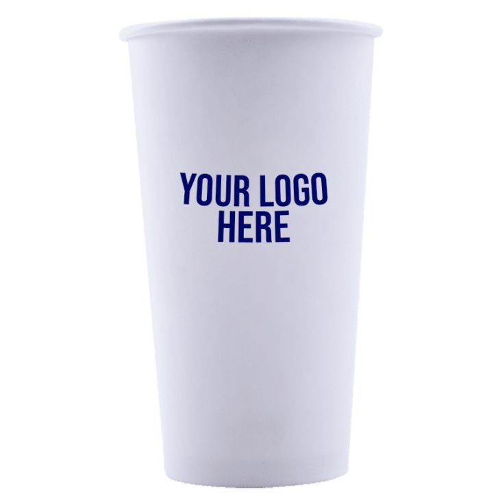 32 oz Custom White Paper Cold Cup (Tall, for beverages)