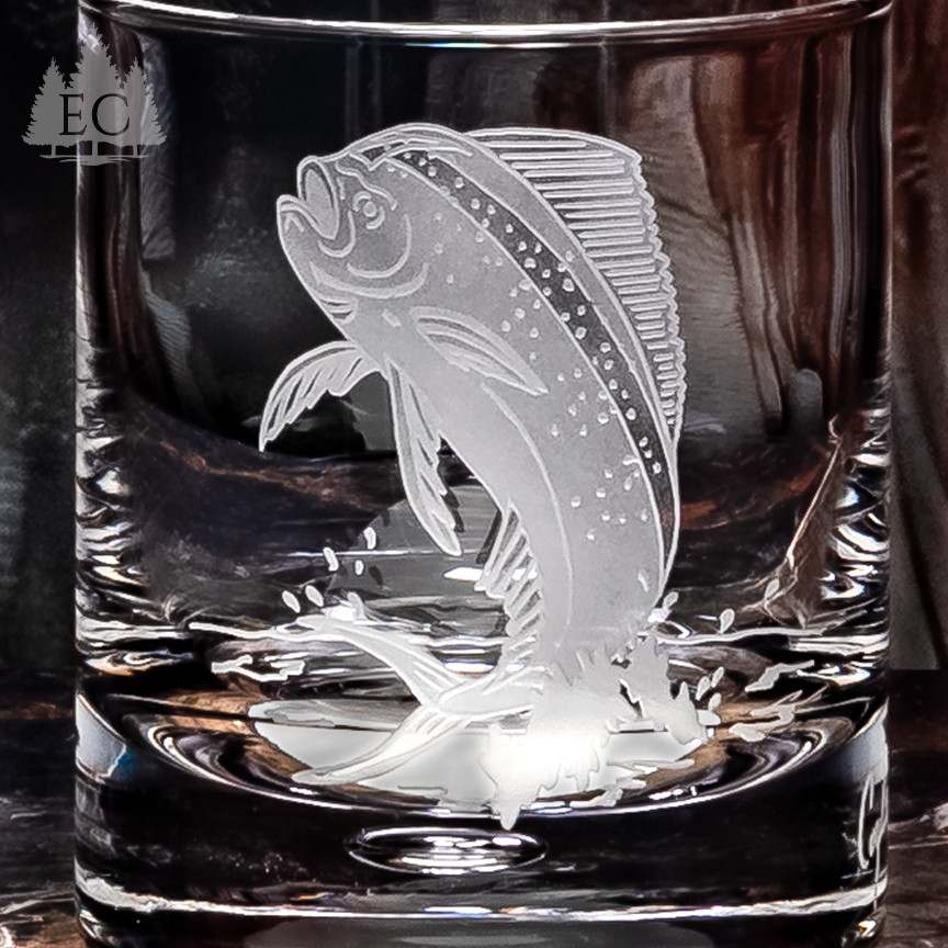 Game Fish Crystal Rocks Glasses (Set of 4) - Great Outdoors Collection ...