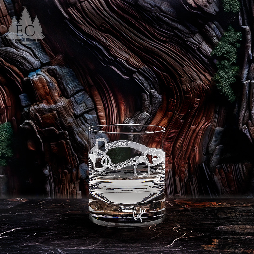 Horse Tack Wrapped Crystal Rocks Glasses (Set of 2) - Grace