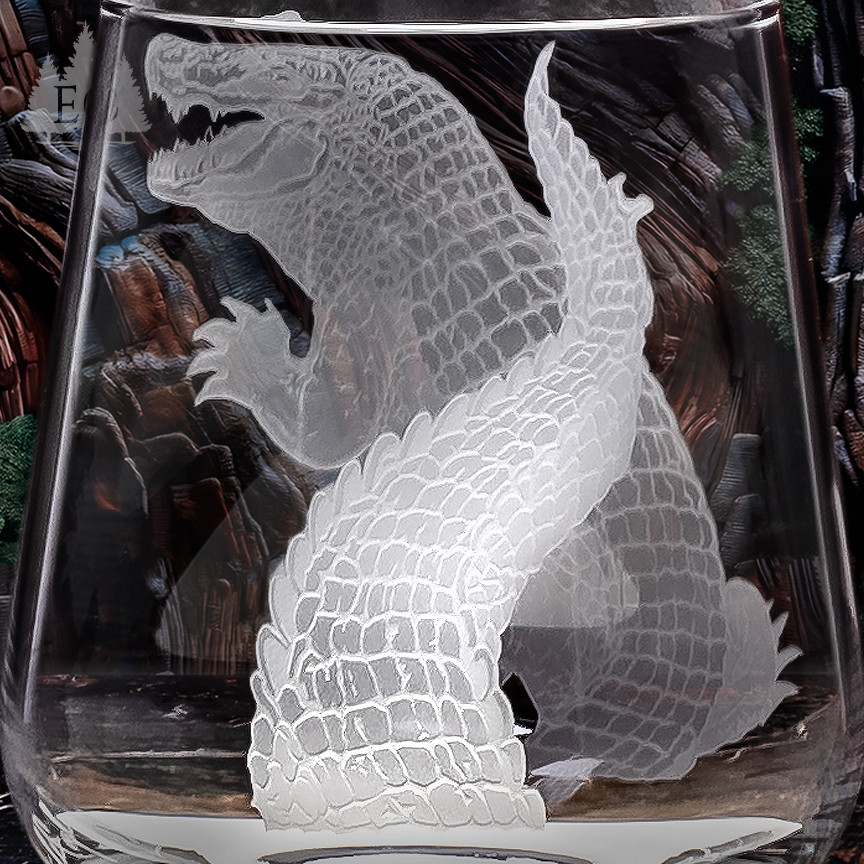 Pewter Graphics GOBWAL Alligator Wine Glass