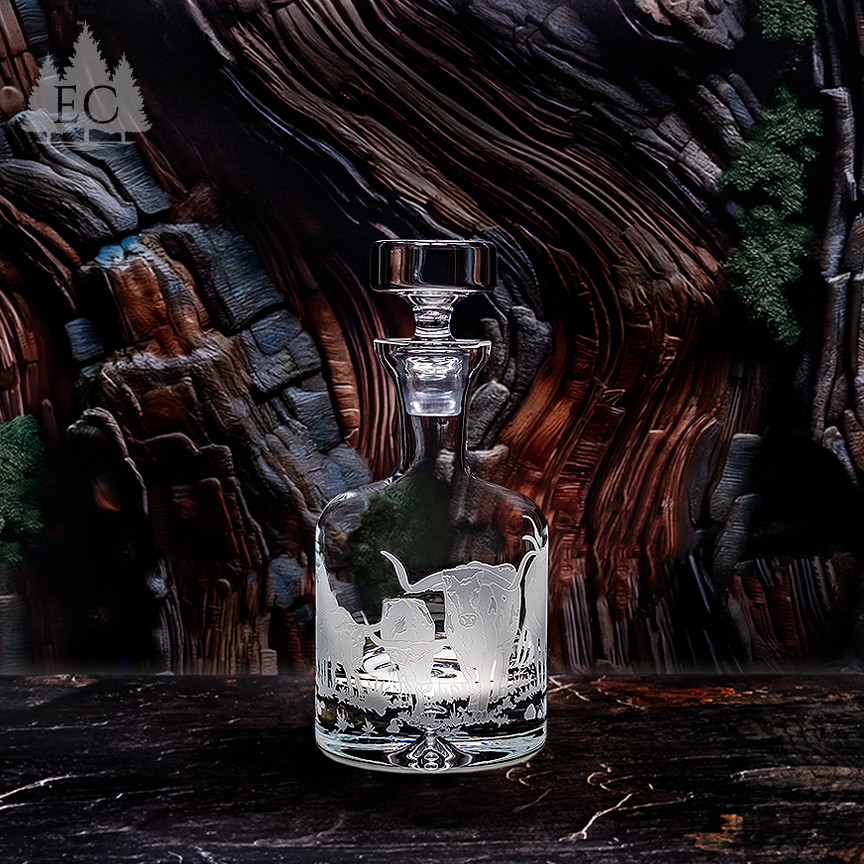 Longhorn Stampede Crystal Decanter - Spirit of the West Collection