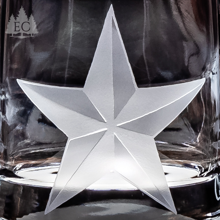 Texas Star Oval Crystal Rocks Glasses (Set of 4) | Grace and
