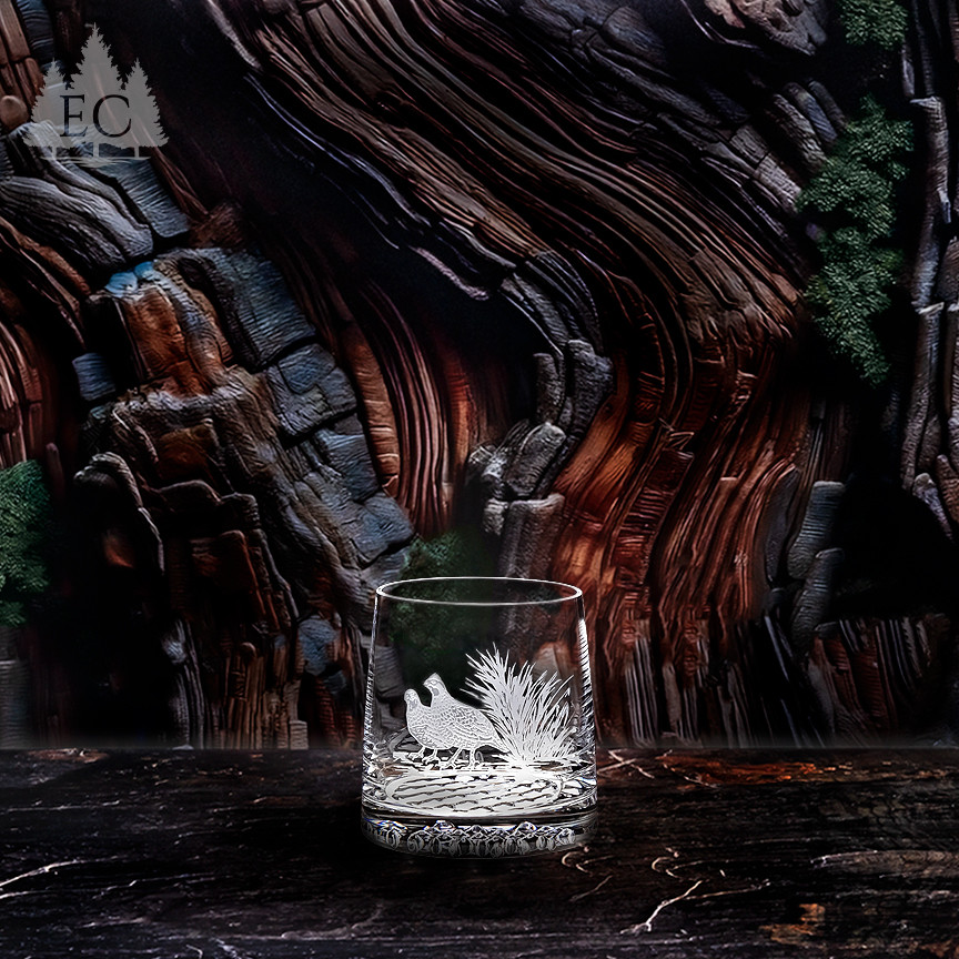 Bobwhite Quail Crystal Rocks Glasses (Set of 4) - Spirit of the