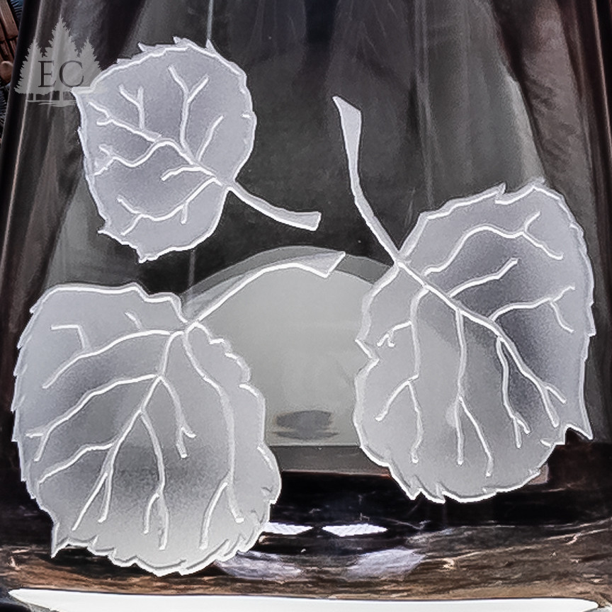 Aspen Leaves Crystal Stemless Wine Glasses (Set of 4) - Elements