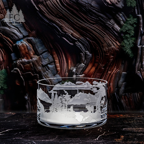 Elk Crystal Decanter - Wonders of Wildlife Collection | Etched