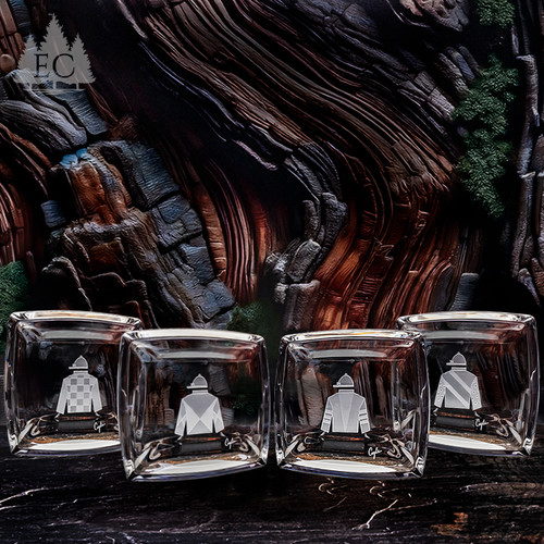 Horse Tack Wrapped Crystal Rocks Glasses (Set of 2) - Grace