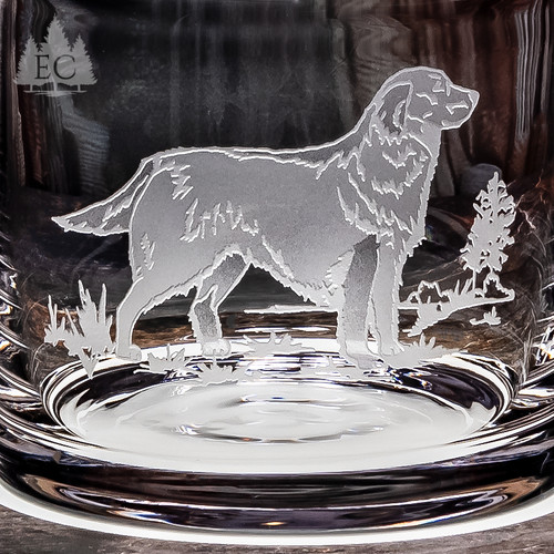 Golden Retriever Crystal Biscuit Jar with Lid - Detail Dog