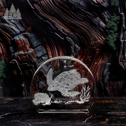 Dolphins Crystal Home Accent - Maritime Collection | Etched