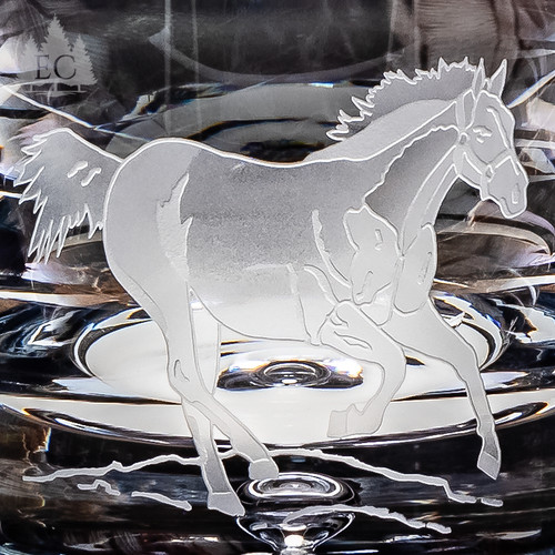 Quarter Horse Crystal Decanter - Detail Quarterhorse