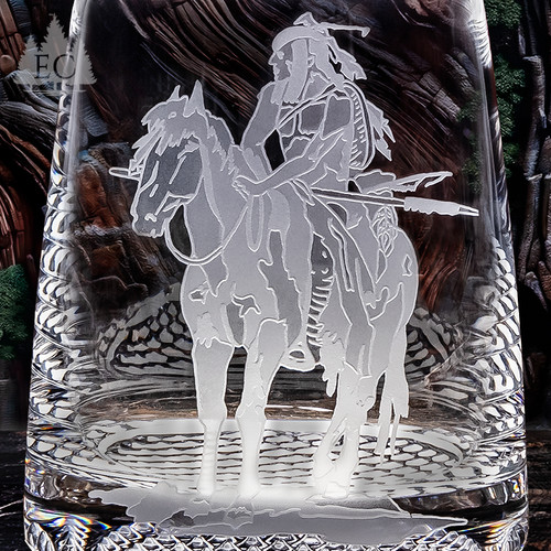 Spirit Rider Crystal Decanter - Detail