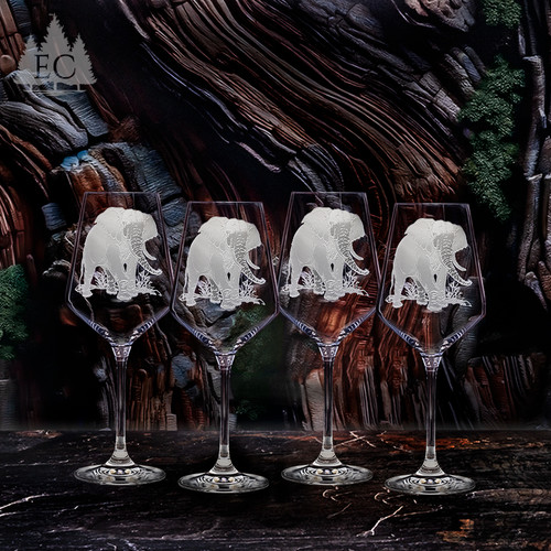 Elephant Crystal Wine Carafe - Wonders of Wildlife Collection