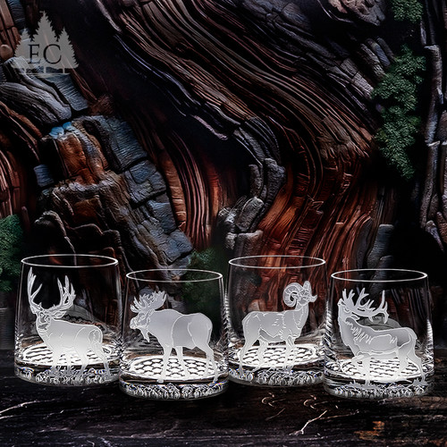 Hoofed Quartet Oval Crystal Rocks Glasses (Set of 4) - Wonders of