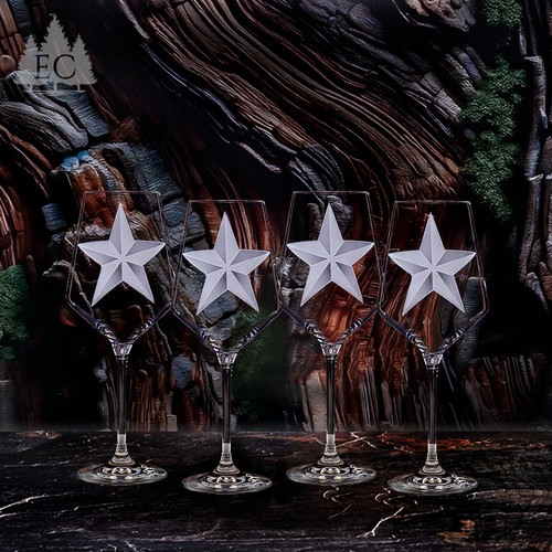 Texas Lone Star Crystal Martini Glasses (Set of 4) - Spirit of the