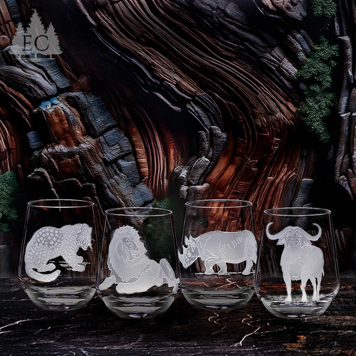【elephant.m】ガラスナギット Elephant Crystal Wine Carafe - Wonders of Wildlife Collection