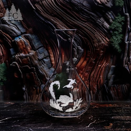 Dolphins Crystal Home Accent - Maritime Collection | Etched