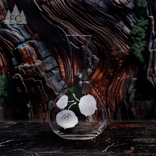 Pine Trees Crystal Stemless Wine Glasses (Set of 4) - Elements of