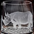 African Safari Crystal Rocks Glasses, Set of 4 - Detail Glass 4