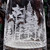 Elk Scene Crystal Decanter - Detail Trees Front