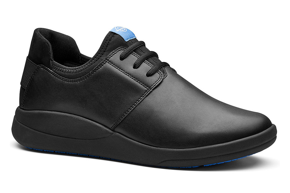 All black non hot sale slip work shoes