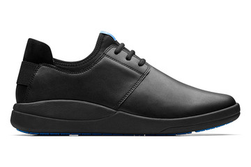 WearerTech Relieve Black Work Lace Up Shoe with Non Slip Sole Side View