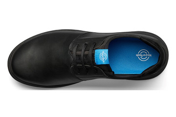 WearerTech Relieve Black Work Lace Up Shoe with Non Slip Sole Top  View