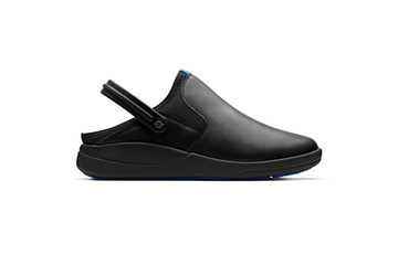 WearerTech Refresh  Black Work Clog Shoe Side View