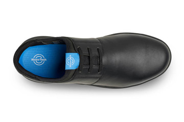 WearerTech Relieve Black Work Shoe Lace Up With Safety Toe Cap and Non Slip Sole Top View