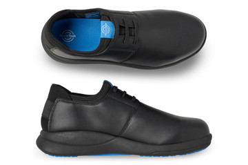 WearerTech Relieve Black Work Shoe Lace Up With Safety Toe Cap and Non Slip Sole Pair View