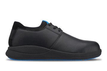 WearerTech Relieve Black Work Shoe Lace Up With Safety Toe Cap and Non Slip Sole Side View