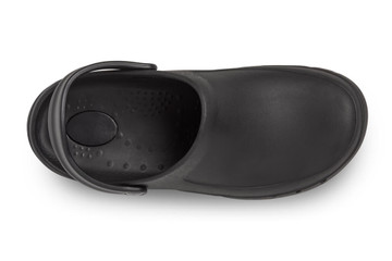 Revive Comfy Black Work Clog With Non Slip Sole, Side Vents  - Top View