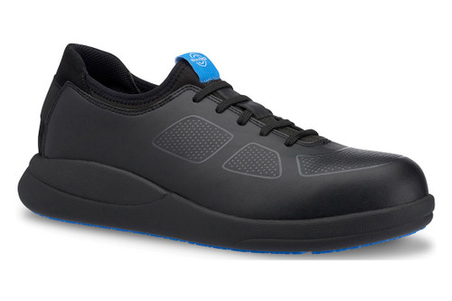 WearerTech Transform Black Work Shoe Lace Up With Safety Toe Cap and Non Slip Sole Angle View