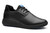 WearerTech Relieve Black Work Lace Up Shoe with Non Slip Sole Angle View