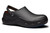WearerTech Protect Black Work Clog Shoe With Non Slip Sole and Safety Toe Cap Protection Angle View