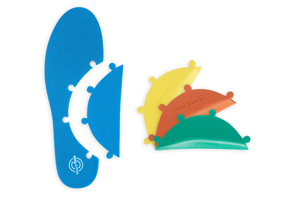 A modular insole system which allows you change the arch support with an insole piece