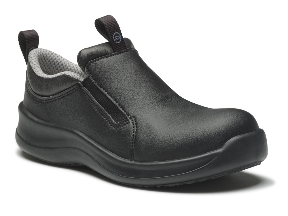 Defend Slip On Safety Toe Black Comfortable Work Shoe