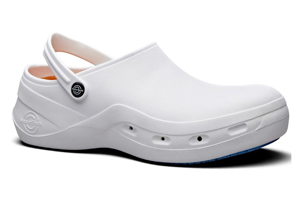 Protect Non Slip Comfortable White Work Clog with Safety Toe Cap & Vents