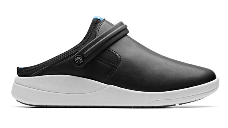 Refresh Non-Slip Comfortable Work Clog, Black/White