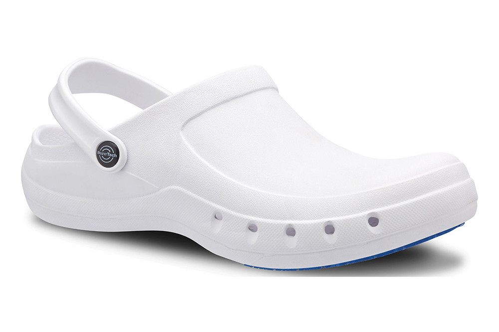 Revive Non-Slip Comfy White Work Shoe Clog