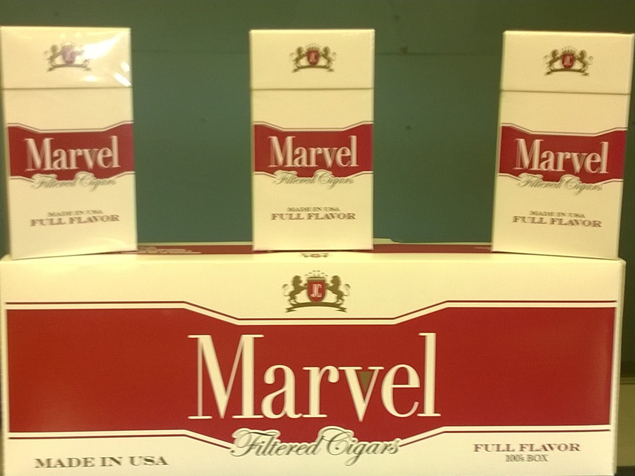 Marvel filtered little cigars 100's full flavor