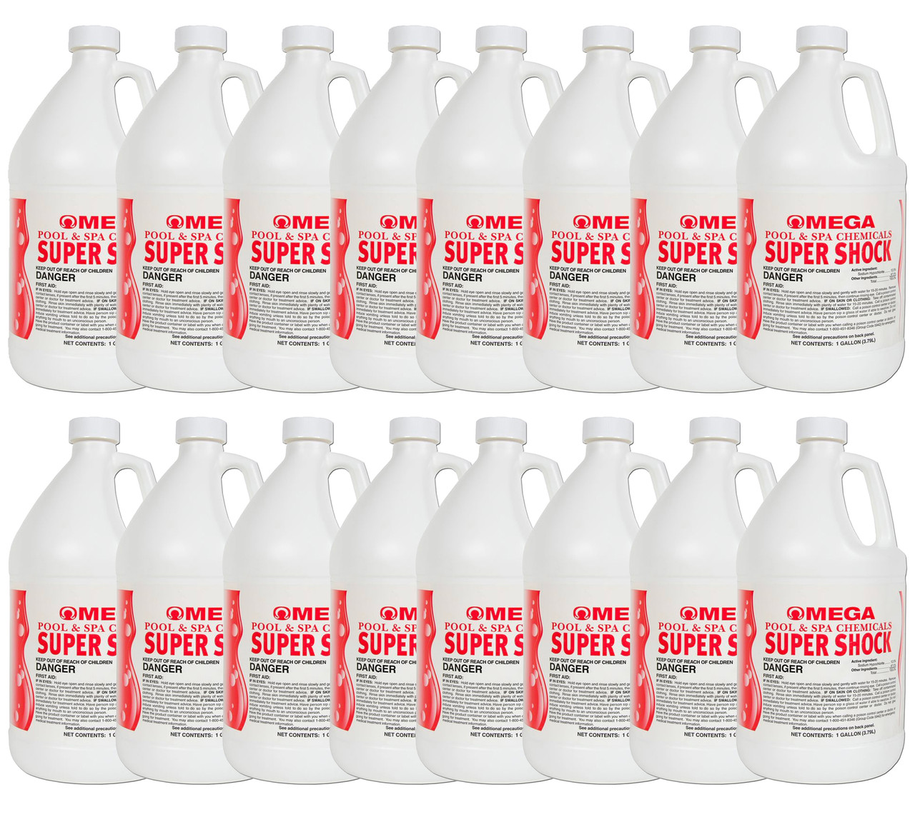 Omega Liquid Super Shock 4 Cases - Westwood Pool Company