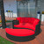 Modway Taiji Outdoor Patio Wicker Daybed Espresso Red