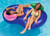 Swimline Side-by-Side Double Ring Lounger