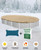 12'x24' Oval Tan Solid Winter Cover Package - 20 Year Warranty